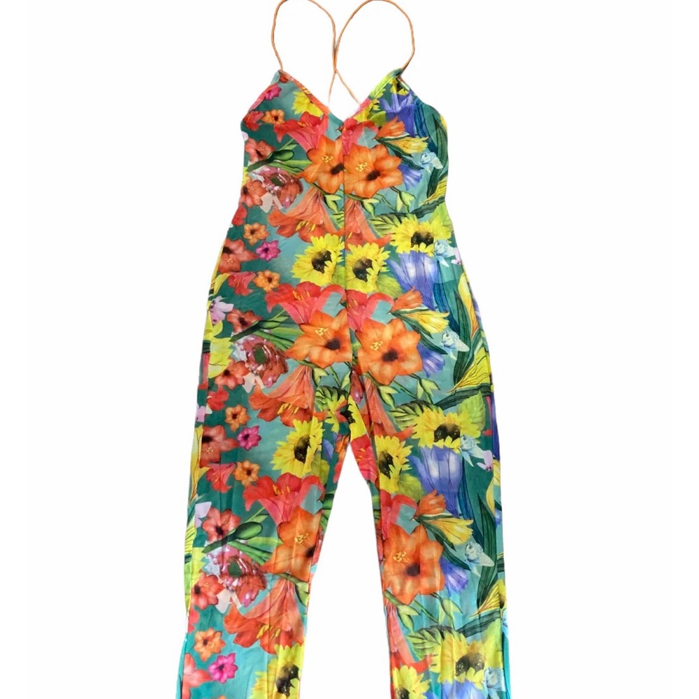 Tropical Orange and Yellow Swim Coverup